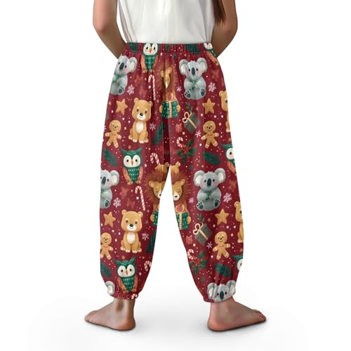 Image of Unisex Little Kids Yoga Trousers Bohemian Beach Pants Baggy Harem Activewear for Boys and Girls Age 3-10