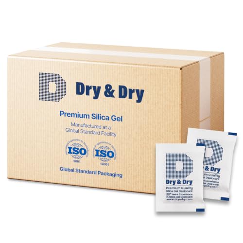 Dry &amp; Dry 5 Gram [3000 Packets] Silica Gel Packets Silica Gel Desiccants, Silica Gel Packs - Rechargeable Moisture Absorbers for Food Storage, Electronics, 3D Filament &amp; Safes