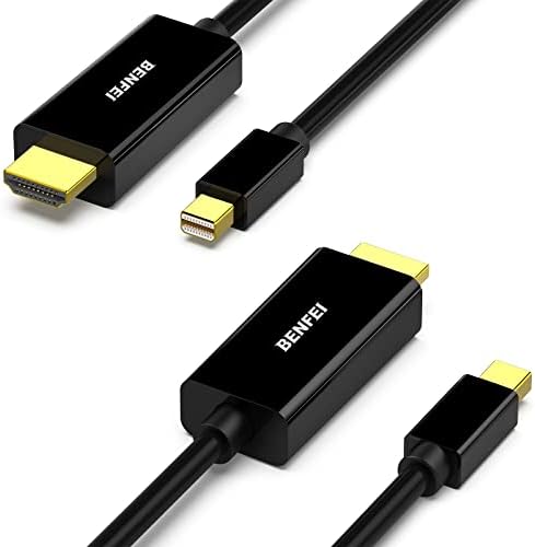 Mini DisplayPort to HDMI Cable 2 Packs, BENFEI Mini DP to HDMI 1.83 Meter Cable (Thunderbolt Compatible) with MacBook Air/Pro, Surface Pro/Dock, Monitor, Projector