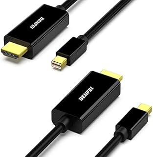 Mini DisplayPort to HDMI Cable 2 Packs, BENFEI Mini DP to HDMI 1.83 Meter Cable (Thunderbolt Compatible) with MacBook Air/Pro, Surface Pro/Dock, Monitor, Projector