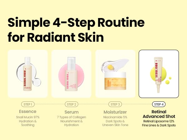 Miniatura 9 de K-SECRET SEOUL 1988 Retinal Advanced Shot  Formulado con 22,275 Espículas y Liposoma Retinal Avanzado 12%  Suero para el Cuidado de Líneas Finas y