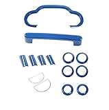 Nicebee 14pcs/Set ABS Car Interior Dashboard Steering Wheel Speaker Air Vent Decoration Kit Trim Cover for Jeep Wrangler JK 2007-2010 (Blue)