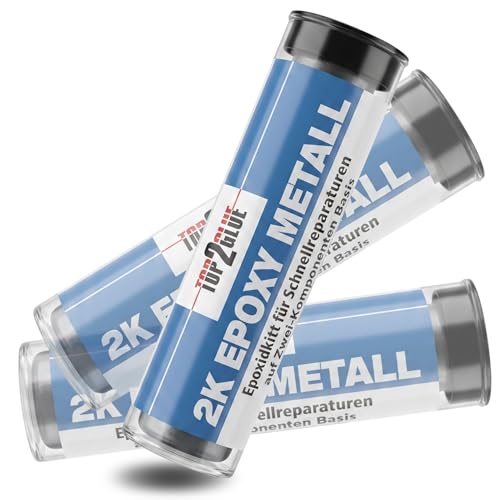 TOP2GLUE Wasserfeste 2k Epoxidharz Knete - 2K Epoxid Kitt für Schnellreparaturen - Kaltmetall - Powerknete - Reparaturknete - Epoxidharz Knetmasse - zwei Komponentenkleber extra stark (1)