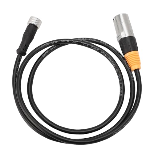 Buachois RJ45 bis M12 5p weiblicher Adapter, 42,32in IP65 wasserdichtes Ethernet -Schirm -Kabel mit Aluminiumlegierungschale, rechteckiger Netzwerkkabel -Extender für Gen 3