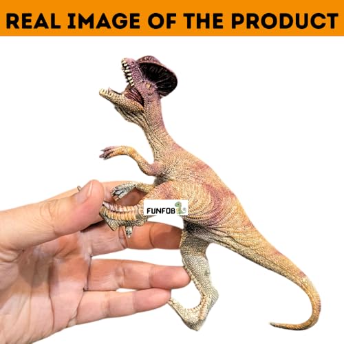 Image of FUNFOB Dinosaur Toy Figure Width-17cm Pentaceratops Toy for Kids & Adults PVC Multicolour | Double Crown Medium Dino