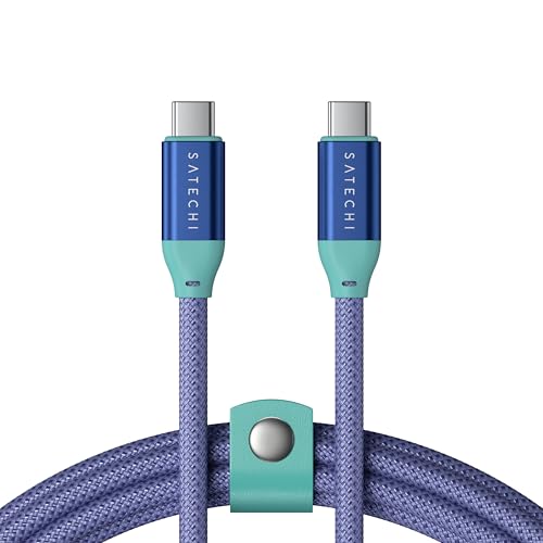 Satechi USB-C to USB-C Cable, 240W PD Charging, 3.3 Ft, Purple Aqua image 4