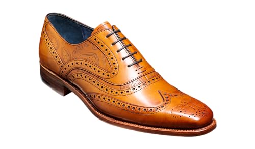 Image of BARKER McClean Men's Handmade Leather Oxford Dress Shoes - Goodyear Welted, Full Leather Sole, Premium Calf Leather - Formal & Business Wear