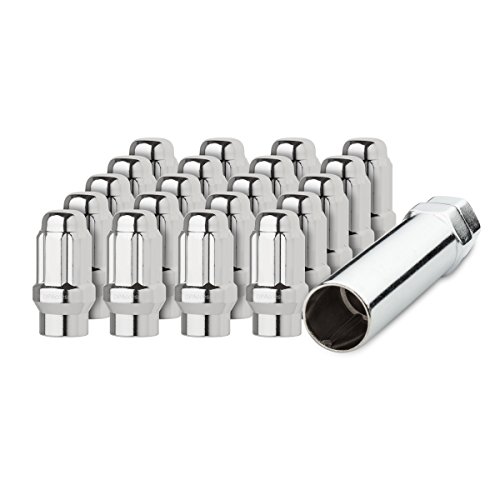 20 Chrome 12x1.25 Closed End ET Spline Tuner Lug Nuts for Aftermarket Wheels