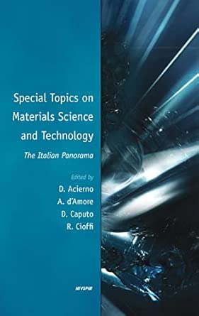 Special Topics on Materials Science and Technology - The Italian Panorama book cover