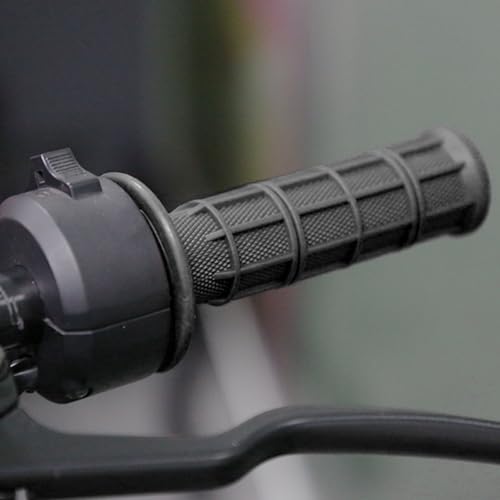 Image of BELOMI Motorcycle Hand Grips, 2PCS 7 /8 inch 22mm 24mm Non-Slip Soft Rubber Handlebars, Comfortable Motorbikes Handle Replacement Protection Accessories, Universal for Dirt Bike, Off Road, ATV(Black)