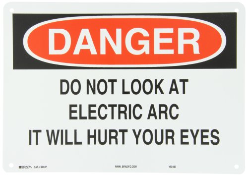Panneau protection yeux Brady contre la douleur oculaire des arcs electriques