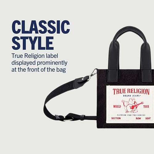 Image of True Religion Tote Bag, Women's Mini Travel Shoulder Bag with Adjustable Strap