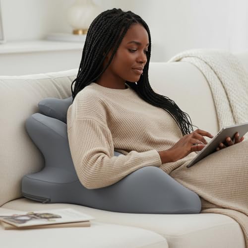 DAOLUAN Reading Pillow for Watching tv and Reading in Bed,Ergonomic Wedge Pillow Prone Position with Support More Comfortable (Gray, One Size) by DAOLUAN - Used condition - Image 7