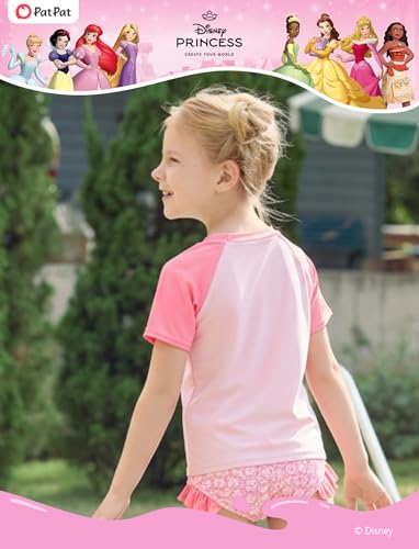Image of Disney Princess Frozen Marvel Elsa Minnie Toddler Girl Swimsuit Tankini Bathing Suit 2 Piece Swimwear UPF 50+ Rashguard