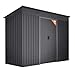 Produktbild Wasabi - Gartenhaus Metall 3,14m2 Light Anthracite  238x130x202cm - Doppelte Schiebetür - Lüftungsgitter  Flachdach - Geräteschuppen  Gerätehaus Outdoor Wetterfest - Anthrazitgrau