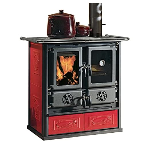La Nordica Rosetta Independiente Leña Burdeos - Estufa (Independiente, Burdeos, hierro fundido, Leña, 172 m³, 74%)