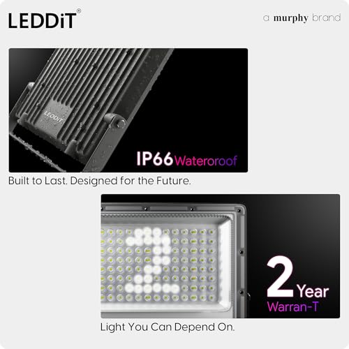 Image of Aster 100W LED Flood Light with 2-Year Warranty | IP66 Waterproof Outdoor Light for Garage, Garden, Shop, Parking | Cool White | BIS Approved | Pack of 5