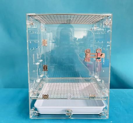 Amazon | アクリル鳥かご家庭用観賞小型養殖かごプラスチック二層の は