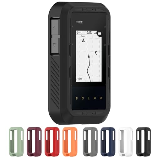 Disscool Carcasa compatible con Garmin eTrex Solar, funda protectora de TPU suave anticaídas, accesorios de repuesto (negro)