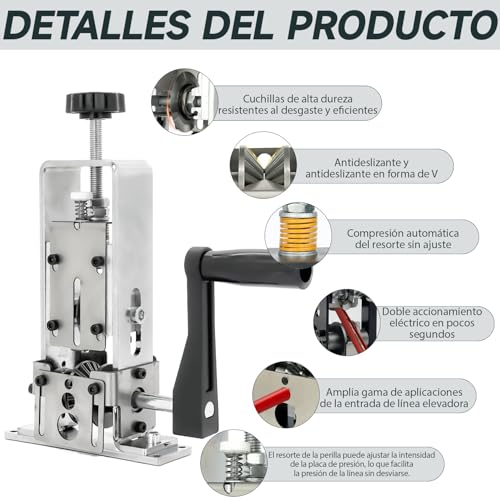 Miniatura 2 de Liloovke Pelacables 1-25mm Herramienta Máquina Para Manivela O Taladro Pelacables Manual Se Puede Fijar O Quitar Para Reciclaje De Chatarra De Cobre?Plateado?