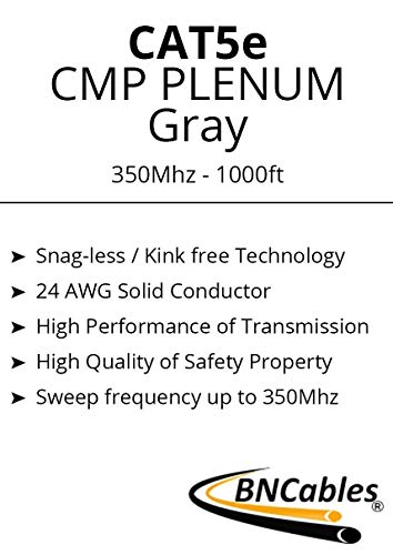 Cable de red CAT5e CMP UTP 1000 pies 24AWG 4 pares miniatura 4