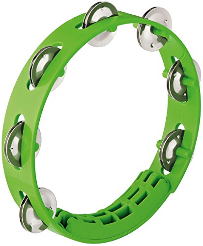 Nino Percussion NINO49GG Compact 8 ABS Plastic Handheld Tambourine, Grass Green Nino Percussion NINO49GG Compact 8" ABS Plastic Handheld Tambourine, Grass Green
