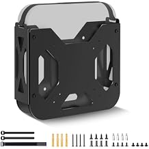 فقط لجهاز Mac mini M1 / M2 Mount، قم بتوصيله بذراع الشاشة، حامل الحائط/VESA/تحت المكتب لجهاز Mac mini M2 2023، دعامة توفير المساحة مع أحزمة إدارة الكابلات