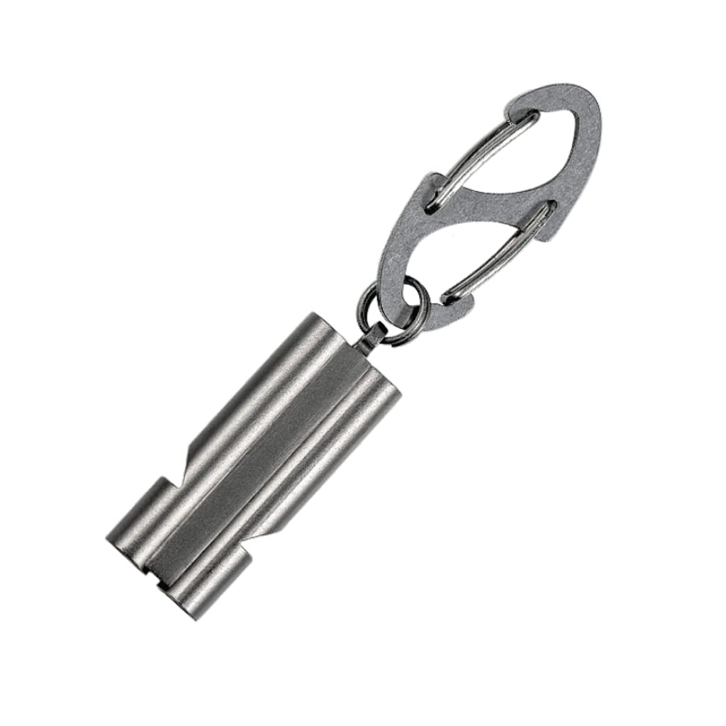 Sifflets sonores Sifflet, sifflets de sport, gilets de sauvetage for le kayak Sifflets d'urgence Double Tubes à hauteur élevée Sifflet de sécurité de survie avec porte-clés for femmes hommes Camping e