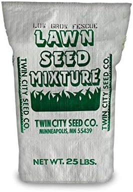Twin City Seed Co. Low Grow Fescue Seed Mixture | Low Maintenance Fine Grass Blend | Dense Turf for Hard to Mow Areas | Shade Tolerant, Drought Resistant | 99.9% Weed Free | 25 lb. Bag