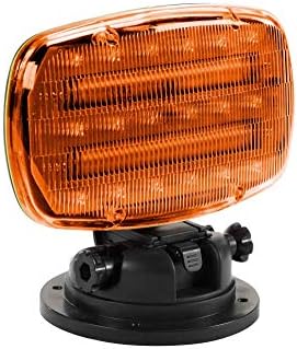 LED Strobe Light (Battery Powered) with Adjustable Locking Magnetic Base - Amber Lens - SL-ALM-A
