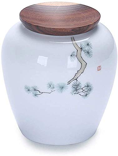 Urnas Decorativas s ataúdes s cremación ataúd Humano Cenizas cremación para Adultos Cenizas humanas Recuerdo Cilindro de ataúd para Adultos (bambú Verde Blanco)