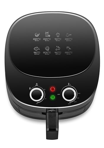 ETA Heißluftfritteuse Vista I 4.3 Liter Fritteuse I 1300 Watt I 160-220°C I Ansichtsfenster I Touch Display I Timer – Bild 3