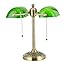 Lampe De Bureau Banquier En Verre Vert Avec Interrupteur à Chaînette - Style Vintage LED