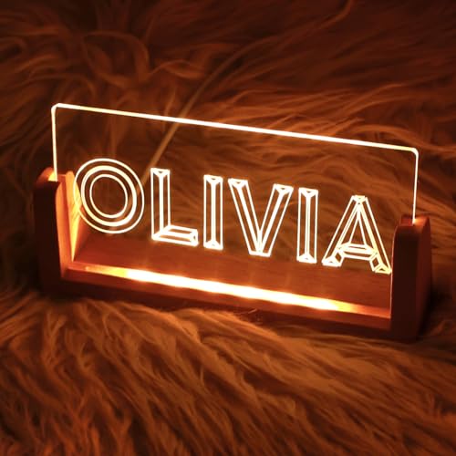 Lámpara de noche personalizada con nombre para niños miniatura 5