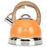 Tea Kettle -2.5 Quart Stovetop Whistling Teapot Stainless Steel Tea Pots for Stove Top Whistle Tea P