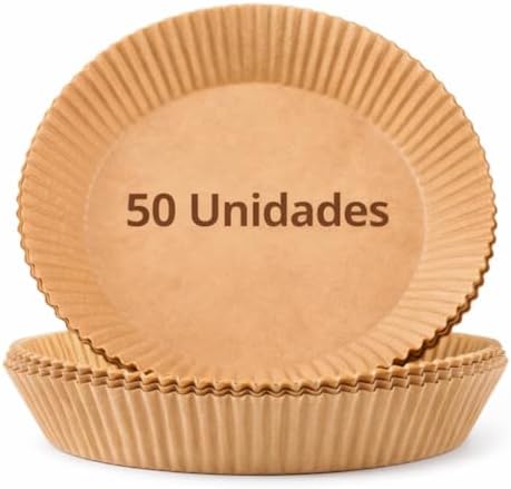 Forma de Papel Protetora para Air Fryer 20cm – Kit com 50 Unidade...