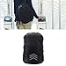 Backpack Rain Cover, Waterproof Lightweight Oxford Cloth Backpack Cover Black Reflective Rucksack Rain Cover for Hiking Camping Traveling(60L)