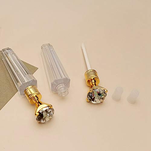 AMLESO 3 peças, tubo de brilho labial vazio de 5 ml, frasco de batom líquido, frasco de tinta labial