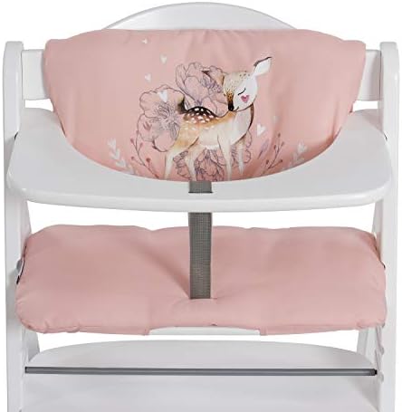Hauck Alpha+ Highchair Pad Deluxe, Minnie Mouse Grey - Highchair Cushion, Soft Fabric, Machine Washable