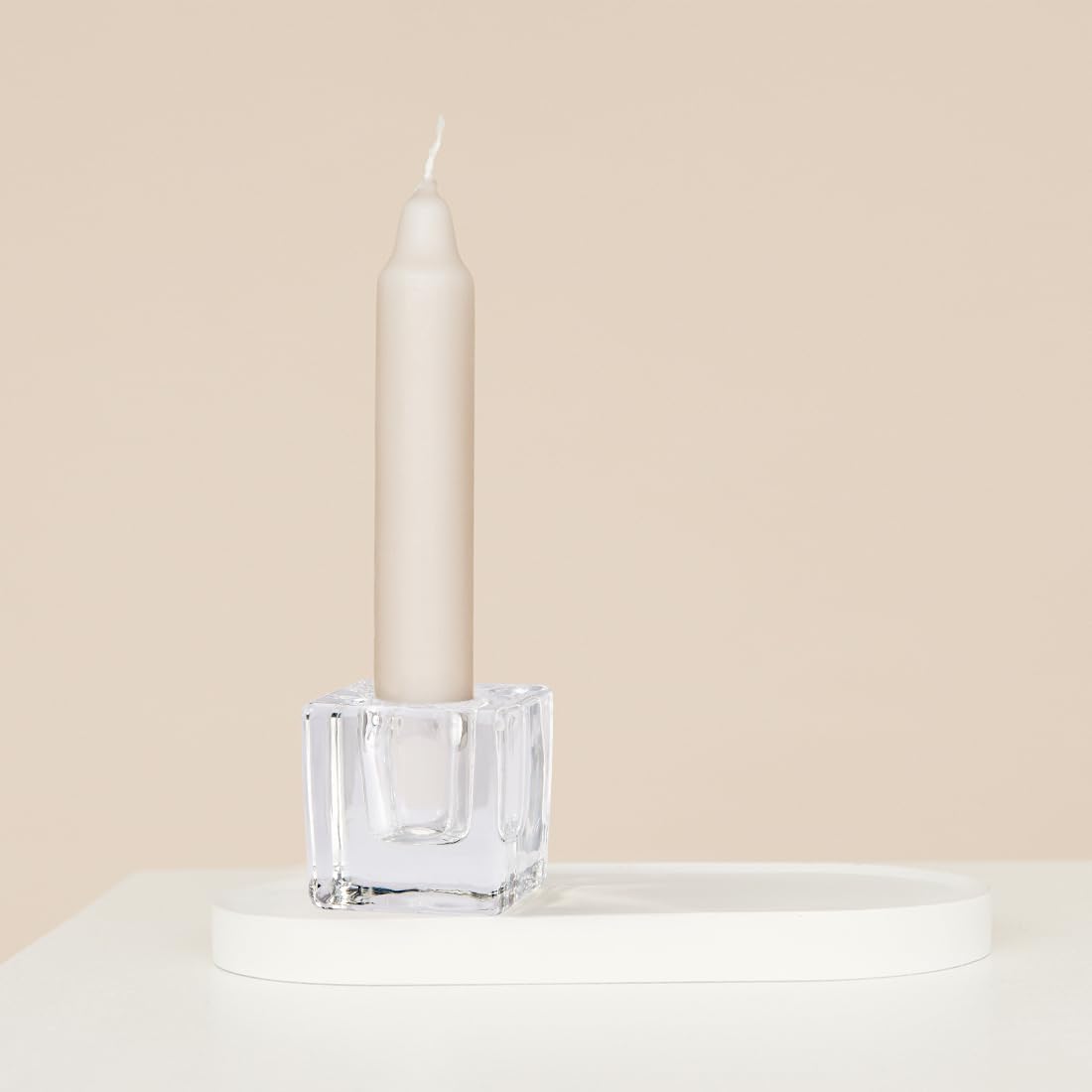 Glass Candlestick Holders Bulk for Taper Candles, Set of 18 Clear Glass Candle Holders for Family Party, Church and Wedding - Image 6