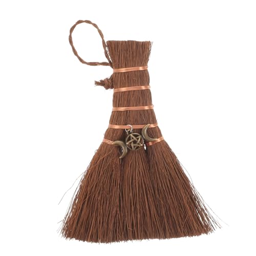 DECHOUS Witch's Broom Ornament Halloween Halloween Favors Halloween Decorations Small House Photo Prop Mini House Decor Accessories Miniature Decorate The Witch Pendant Model Branch