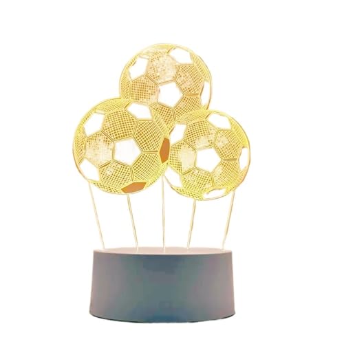 Lumière nocturne football LED pour chambre enfant avec veilleuse sport multicolore
