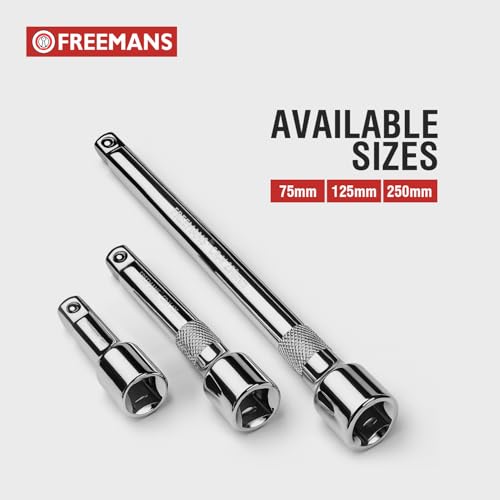 Image of FREEMANS 1 /2 inch Drive Socket Extension Bar - 75mm With CR-V Steel with Mirror Finish | Heavy Duty Socket Extension & Triple Chrome Plated Tool Use For Home & Industrial