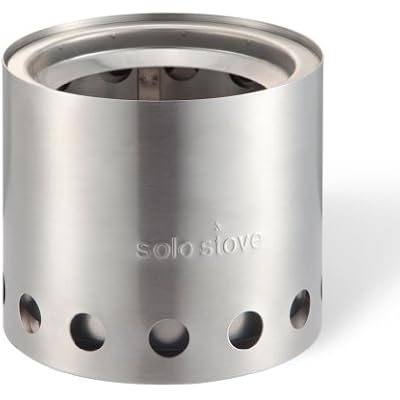 Solo Stove Lite & Pot 900 Set: Portable, Wood Burning Campstove + 900 ml Pot | Incl. Nylon Sack, For 1-2 People, 304 Stainless Steel, Compact (packed): 11,9 x 11,5 cm