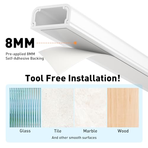 image for Delamu TV Cord Hider, 62.8in Cable Hider, Cord Covers for Wires on Wal