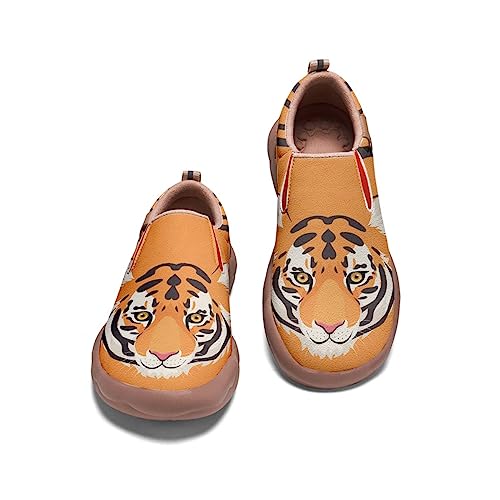 Kids Casual Loafers Slip On Sneakers Girl Boy Animal Face Art Painted Comfort Soft Walking Shoes Toddler Little Big Kid
