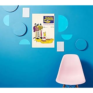 Poster de cinéma The Beatles Yellow Submarine 1968 – Format A4 + - Les Beatles, Paul McCartney, John Lennon, RIngo Starr, George Harrison Poster de cinéma The Beatles Yellow Submarine 1968 - Format A4 + – Image 2