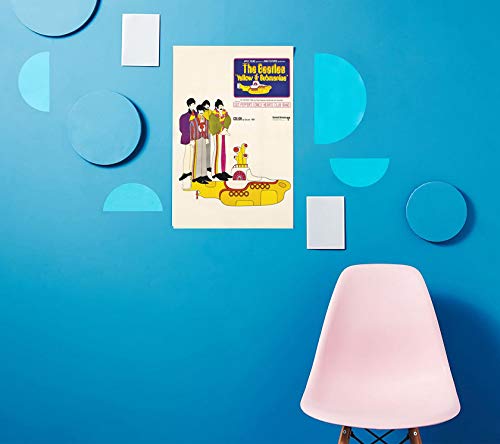 Poster de cinéma The Beatles Yellow Submarine 1968 – Format A4 + - Les Beatles, Paul McCartney, John Lennon, RIngo Starr, George Harrison Poster de cinéma The Beatles Yellow Submarine 1968 - Format A4 + – Image 3