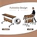 Toutrop Folding Conference Room Table, Large Mobile Conference Tables with Wheels, Flip Top Training Table, Modern Rectangle Seminar Tables for Office, Classroom,1pcs,47in