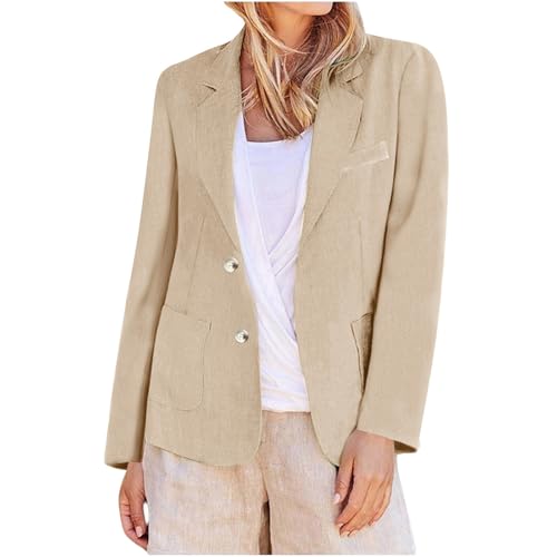Women's Blazers & Suit Jackets Dressy Casual Linen Blazer for